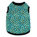 Leopard-Print Style Cotton Vest for Dogs (XS-M, Blue)