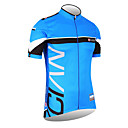 lyciens-hommes 100% polyester à manches courtes maillot cycliste (bleu)