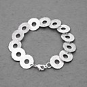 Mode versilbert matt polieren o Kreis Unisex-Armband