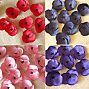 Handmade Clover Shaped Petals With Black Crystal in Center - Pack of 50 Pieces (More Colors)