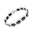 Bracciale alla moda in acciaio e titanio