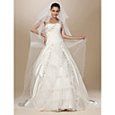 Two-tier Tulle Pencil Edge Chapel Wedding Veil