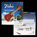 ziko - (ds-21) high-grade hvide nylon sopran ukulele strenge (060-065)