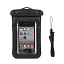 Transparent PVC Waterproof Pouch with Strap for iPhone 4 4S Others (Black, 5m)