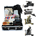 Kits de tatouage fusils 4 avec un approvisionnement de qualité de puissance supérieure à cristaux liquides et d'encre