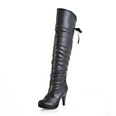 Leatherette Spool Heel Platform Knee High Boots Party / Evening Shoes (More Colors)