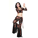 Dentelle Robe d'3-pièces avec équipement de danse du ventre pour les dames d'impression des couleurs plus