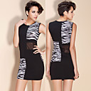 ts animal print mozaïek bodycon jurk