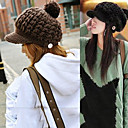 Lady Winter Wool Hats Knitted Caps(Circumference 56-58cm)
