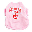 roze kroon katoenen t-shirt voor honden (xs, m, l)