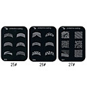 motif de style vague nail art plaque d'emboutissage modèle d'image