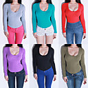 v-neck-Paket Wagenfarbe Langarm T-Shirt
