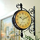 Vintage-Stil Doppel-Zifferblatt Wanduhr in Eisen