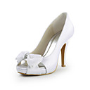 Satin Stiletto Heel Peep Toe With Bowknot Wedding / Party Shoes (More Colors)