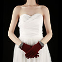 Wool Fingertips Wrist Length Party/Evening Gloves With Pearls (More Colors)