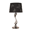 60W Modern Metal Table Light with 1 Light in Black Shade with Butterfly Pattern