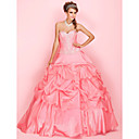 Ball Gown Sweetheart Floor-length Organza Prom Dress With Embroidery