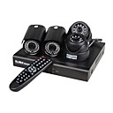 a bassissimo prezzo a 4 canali H.264 DVR kit con 2 interni e 2 esterni fotocamera visione notturna