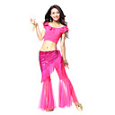 Dancewear Cystal Cotton/Tulle/Sequined Belly Dance Top/Belt And Pant For Ladies