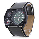 Men's PU Analog Quartz Wrist Watch (Black)