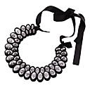 Élégant Grand collier de ruban de cristal pour Demitoilet