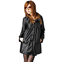 Long Sleeve Hooded Collar Casual PU Coat(More Colors)