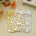 Heart Design Favor Bags With Ribbon - Set of 12 (More Colors)