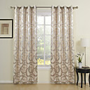 (Two Panels) Modern Rings Jacquard Energy Saving Curtains