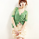 sottili con scollo a V pois pizzo cardigan in maglia