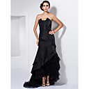 Trumpet/Mermaid Strapless Asymmetrical Taffeta Evening Dress Inspired By Anna Torv At The Emmys