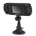 Dual Lens 1280x480 2.0 Inch Display Car DVR with Motion Detection