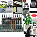 2 kit de tatouage fusils avec sortie double pouvoir LCD et 54 d'encre couleur