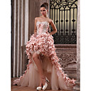 Ball Gown Sweetheart Asymmetrical Taffeta And Satin Luxurious Dresses