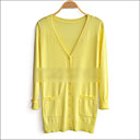 sottile scollo a V cardigan in maglia