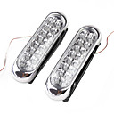 2 x Día Universal Car parrilla Niebla Aux 16 LED de luz blanca