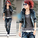 Women's Two Pieces Like Single Breast Denim Jacket