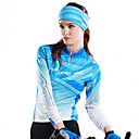 NYXEYE-100% Polyester Women's Long-Sleeve Cycling Jersey with Back-Side Brushed Fleece