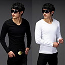 Basic V-Ausschnitt slim T-Shirt