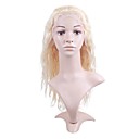 100% cheveux remy indiens 14 pouces longue ligne droite des cheveux blonds pleine perruque de lacet
