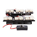 6W LED 12 Rojo + Azul Luz de advertencia de luz superior de techo