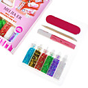 6pcs 2D en plastique Décorations ongles set (couleur aléatoire)