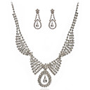 Fantastische Alloy strass sieraden set inclusief ketting en oorbellen