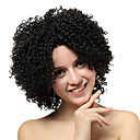 Lace Front Short Black Curly Synthetic Wigs