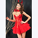  5PC Acrylic Carousel Devil Corset Includes Fork, Horns, Corset, Skirt and Neck Ring