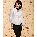 ts vintage dubbele borst ruches blazer
