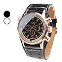 hommes PU analogiques montre-bracelet à quartz (couleurs assorties)