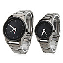 le style unisexe en acier quelques analogique poignet la montre à quartz (argent)