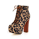 camurça botas de salto robusto tornozelo com lace-up party / noite sapatos (mais cores)