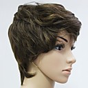 Capless 100% Human Hair Chocolate Brown Short Curly Hair Wig