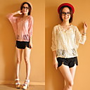 Elegant Lace Zipper Shirt